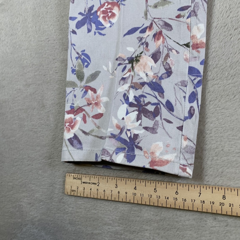 Gloria Vanderbilt Pants Womens 4 Short Floral Print Amanda Stretch Cotton Casual - Picture 8 of 14